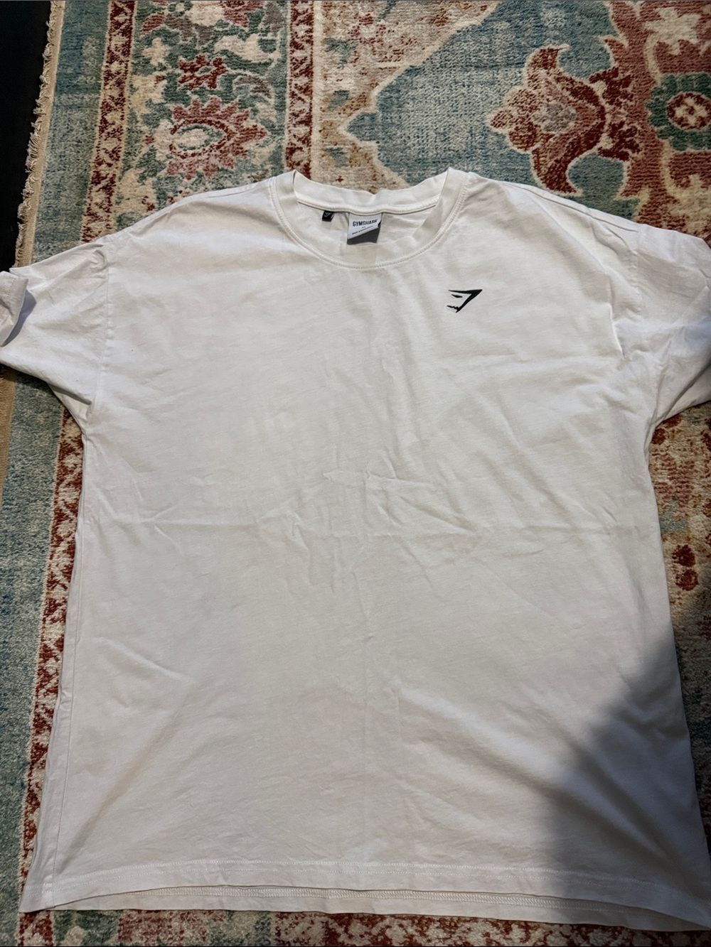 Gymshark Oversized Crew Neck T-Shirt with Embroidered Black Logo